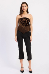 Lavender Western Soul Tassel Scarf Top Top