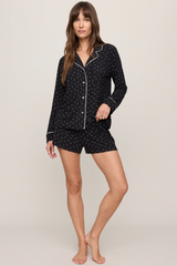 Light Gray Luxe Dot Short Short