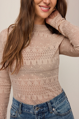 Rosy Brown Avery Sweater Top Top