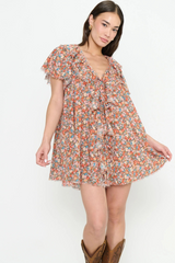 Rosalie Tunic Dress in Rustic Meadow