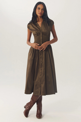 Dark Slate Gray Brynny Dress Midi Dress