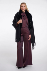 Dark Slate Gray Wendy Cape Shawl