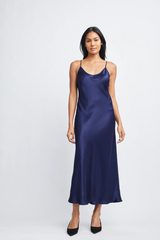 Dark Slate Gray Gwen Slip Dress Maxi Dress