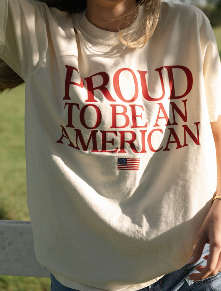 Dim Gray Proud To Be An American Tee T Shirt