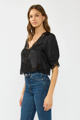 Lavender Danica Lace Top Top