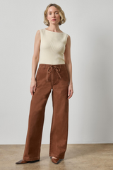 Light Gray Sleeveless Rib Top Top