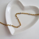 Gray Stevie Chain Necklace | CZ Satellite Rollo Chain Necklace