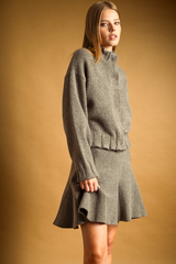 Sandy Brown The High Neck Signature Jacket Jacket