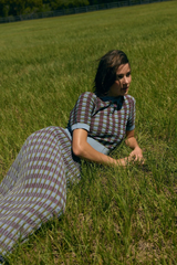 Dark Olive Green Gerty Skirt in Dewfall Maxi Skirt