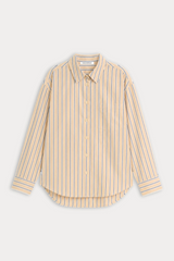 Lavender The Poplin Easy Shirt in Dune Multi Stripe Shirt