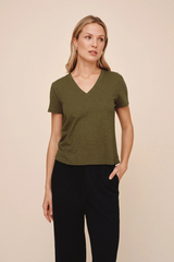 Black V-Neck Tee Tee