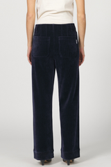 Black Audrey High Rise Wide Leg Corduroy Pant | Black Iris Jeans