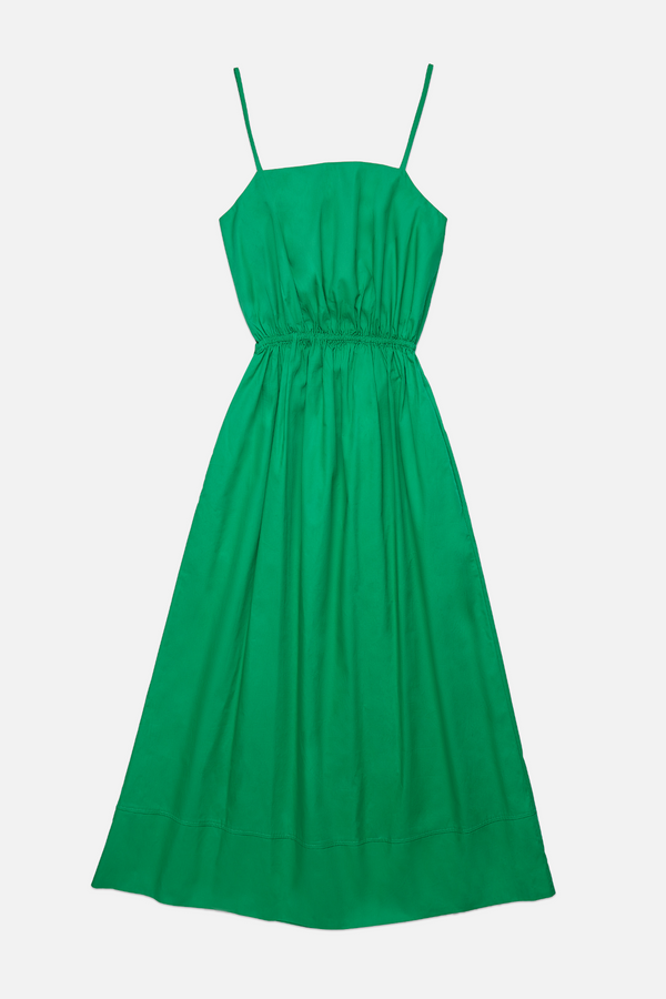 Sea Green Lam Dress Midi Dress