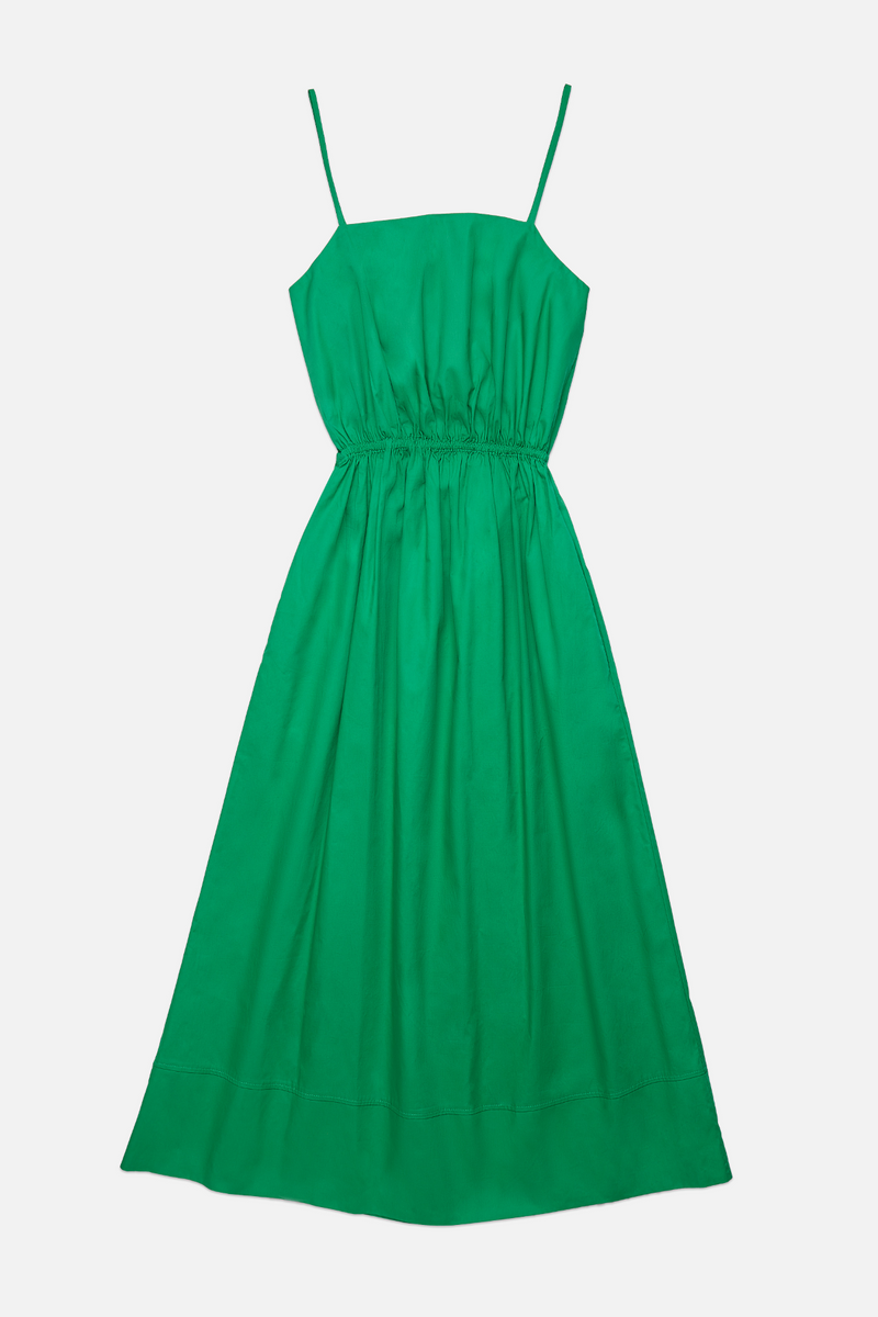 Sea Green Lam Dress Midi Dress