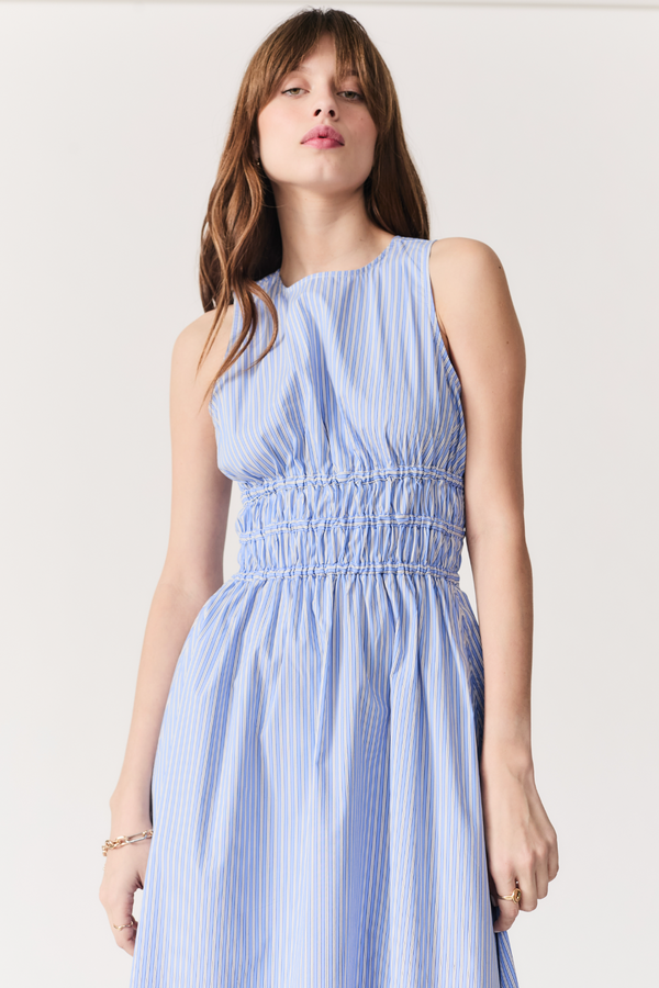 Light Gray Capelas Dress Midi Dress