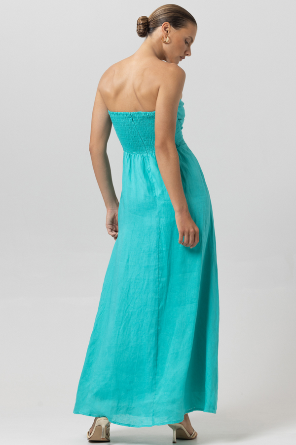 Light Sea Green Melody Linen Maxi Dress Maxi Dress