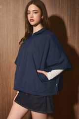 Black Sunday Layer Quilted Poncho Jacket Jacket