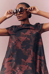 Dark Gray Spade Dress in Brown/Black Mini Dress