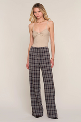Dark Slate Gray Kairi Pant in Plaid Pant