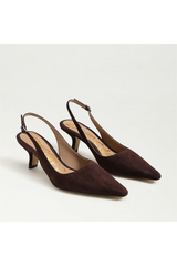 Bianka Slingback Pump | Cafe Noir Suede