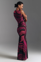 Dim Gray Cinda Skirt in Pink/Multi Maxi Skirt