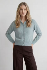 Light Gray Supertramp Polo Cardigan cardigan