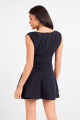 White Smoke East Gate Pinstripe Mini Dress Mini Dress