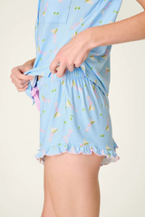 Misty Rose Olive You Martini Print Pajama Shorts Pajama Shorts