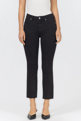 Jeanne Mid Rise Cropped Flare Jeans | Chocolate Torte