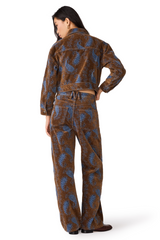 White Smoke Dove Jacket in Teal Paisley Jacket