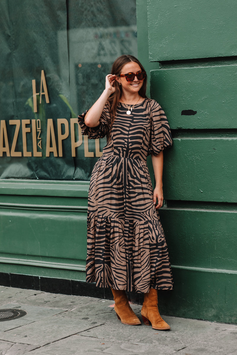 Dark Slate Gray Trudy Midi Dress Midi Dress