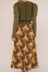 Dark Olive Green Liv Knit Pullover Sweater