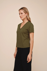 Black V-Neck Tee Tee