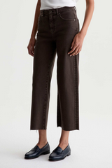 Lavender Saige Wide Leg Crop | Sulfur Burnt Umber Jeans