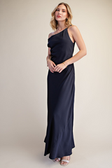 Gray The Look Of Love Satin Maxi