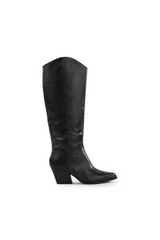 White Smoke Begging You Tall Boot | Black Leather Boot
