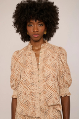 Zinny Top Wuthering Winds Print Top