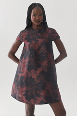 Light Gray Spade Dress in Brown/Black Mini Dress