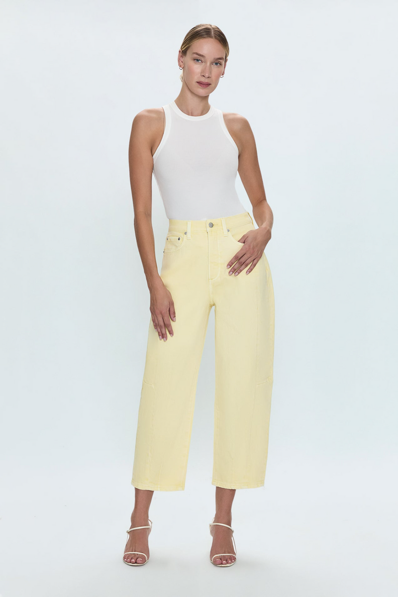 Eli High Rise Arched Leg | Soft Buttercup