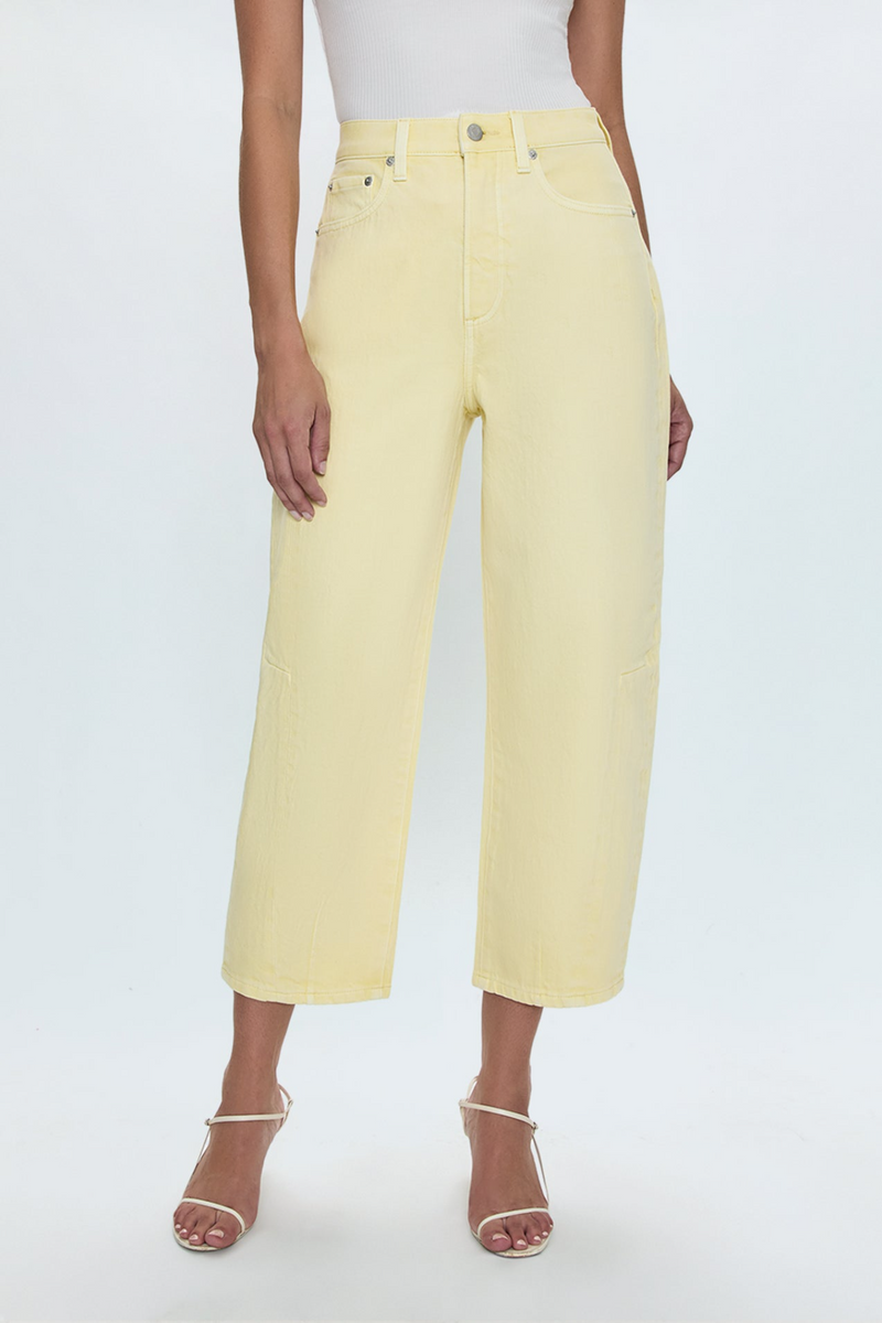 Eli High Rise Arched Leg | Soft Buttercup