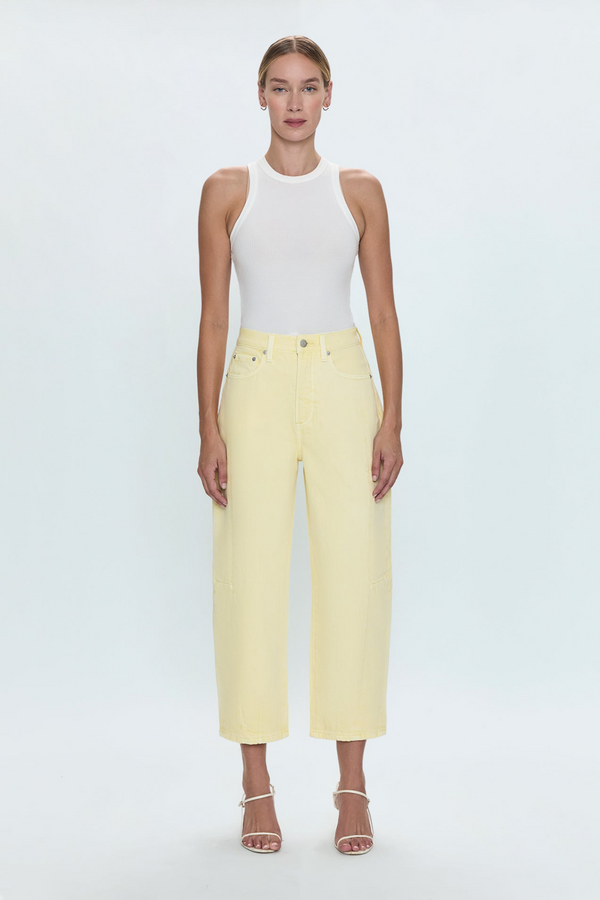 Eli High Rise Arched Leg | Soft Buttercup