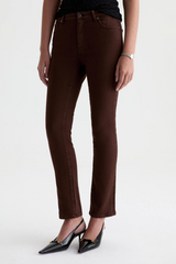 Lavender Mari Mid-Rise Slim Straight | Wood Brown Jeans
