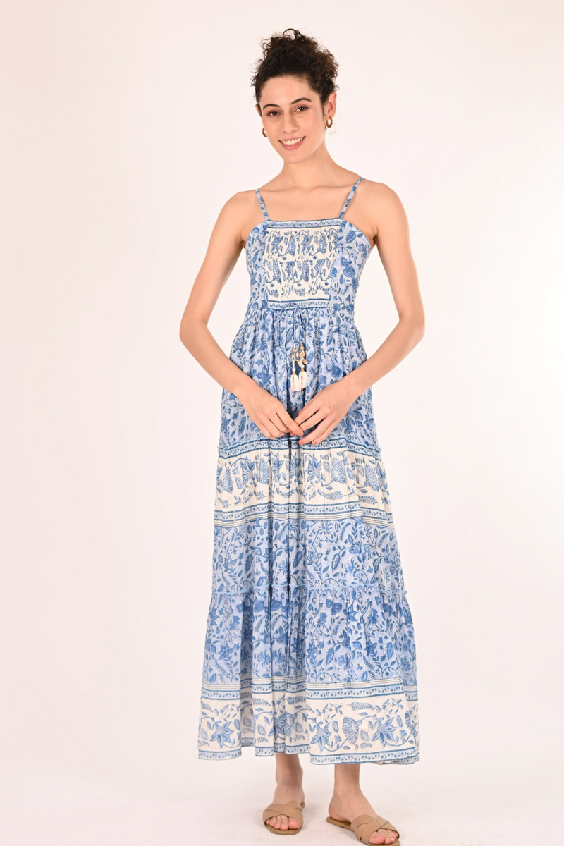 Misty Rose Adya Maxi in Blue Bell Maxi Dress