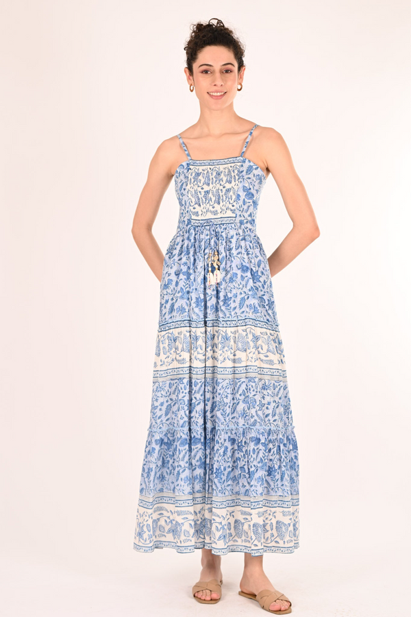 Misty Rose Adya Maxi in Blue Bell Maxi Dress
