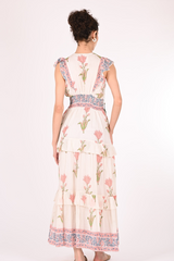 Misty Rose Rafella Maxi Dress in Peach Tulip Maxi Dress
