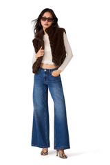 White Smoke Luxie Vest Faux Fur Vest
