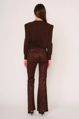 Black Floriana Pant in Classic Leopard Pant