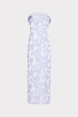 Lavender Tulip Jacquard Strapless Dress Formal Dress