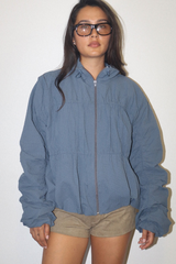 Lavender Check Yourself Ruched Puffer Jacket Jacket