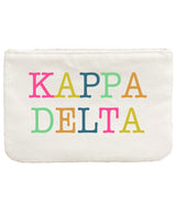 Antique White Sorority Color Block Pouch